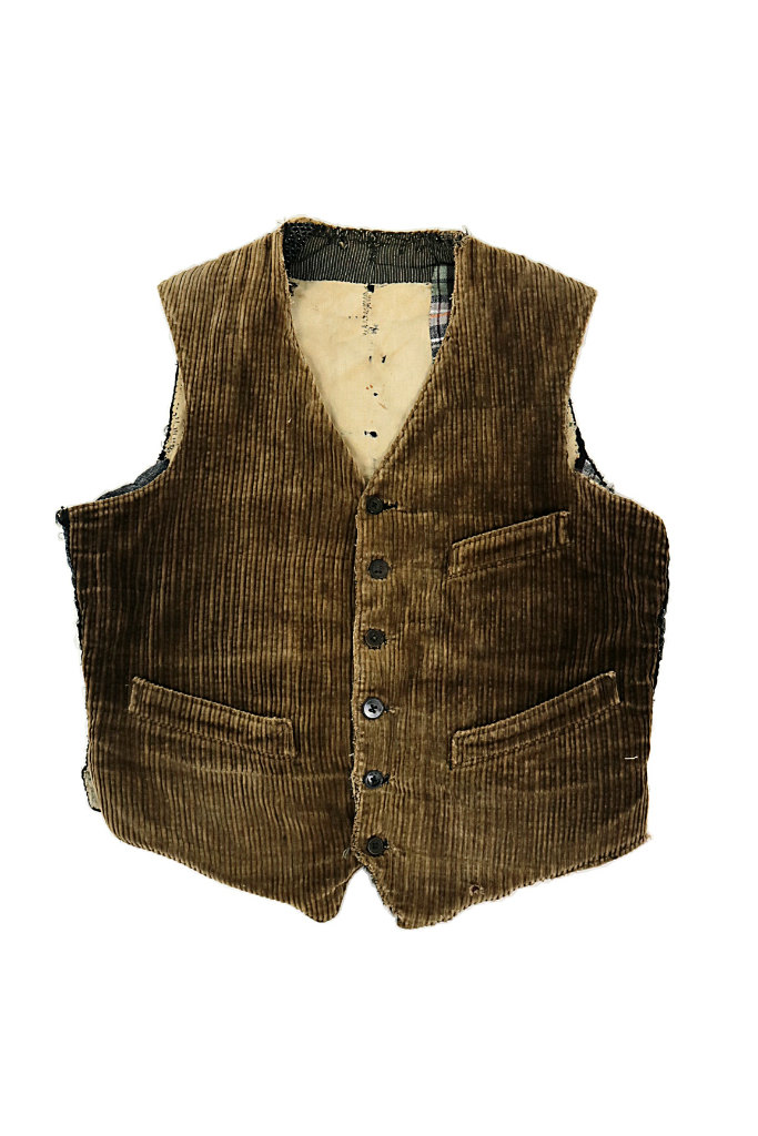 フランス】1930年代頃のボロボロコーデュロイ ファーマーベスト