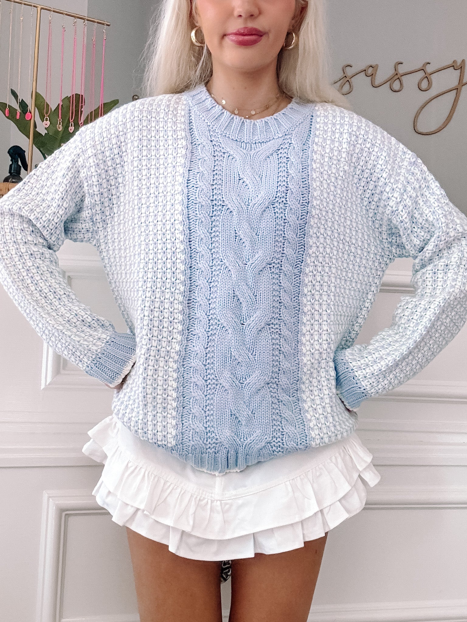 Breezy Blue Sweater | Sassy Shortcake