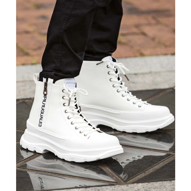 ウノピゥウノウグァーレトレ 1PIU1UGUALE3 RELAX ジップロゴハイカット