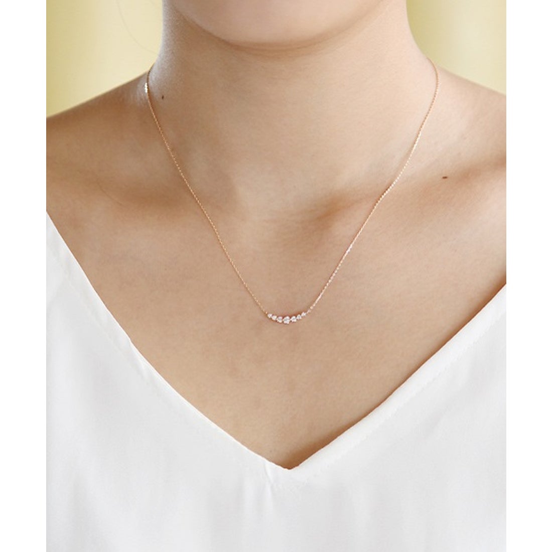 ヨンドシー 4℃ K18ピンクゴールドネックレス （ピンクゴールド