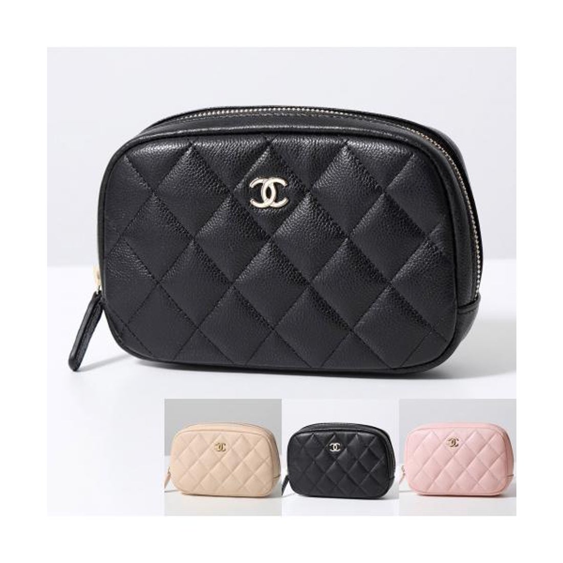 シャネル CHANEL CHANEL ポーチ A80909 B10583 マトラッセ ココマーク