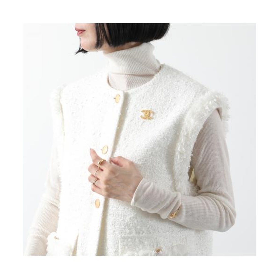 シャネル CHANEL CHANEL ブローチ ABE664 B18474 ラインストーン