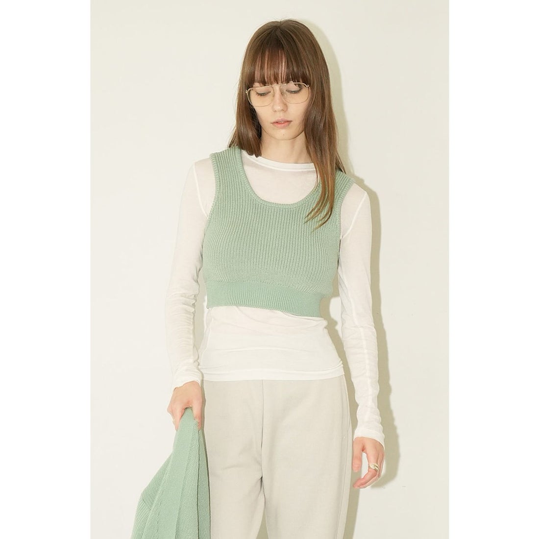 クラネ CLANE BUSTIER SET KNIT C/D （MINT） - ファッション通販