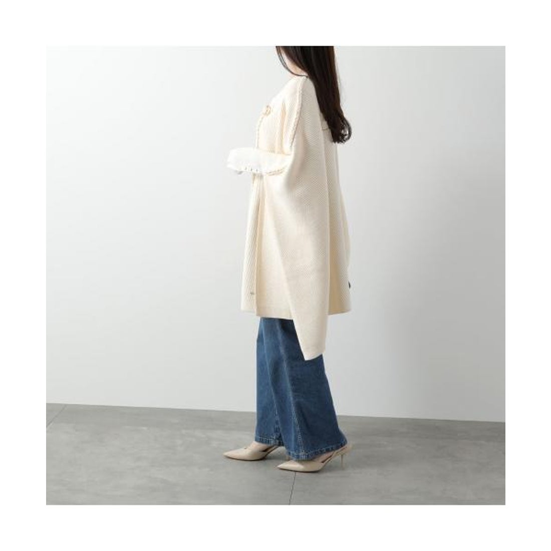 クロエ Chloe Chloe KIDS ケープ C20259 ポンチョ ニット （148/IVORY