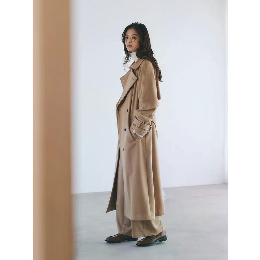 アニュアンス anuans HAMILTONウールカシミヤタートルネックプル