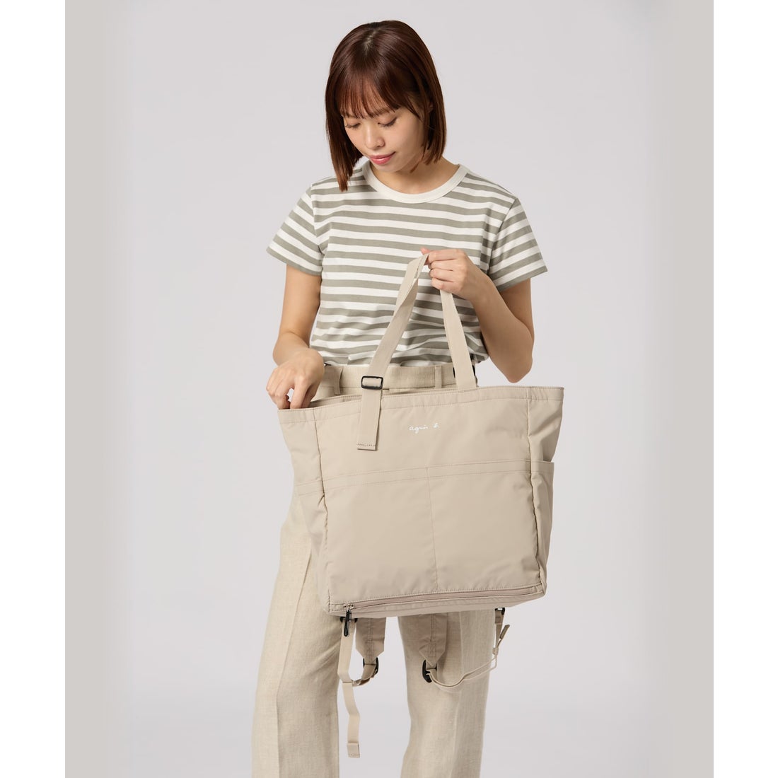 アニエスベー agnes b. AC12 E BAG ペアレンツバッグ（マザーズバッグ