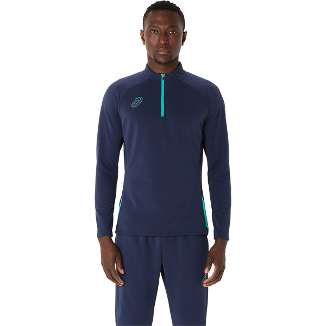 ASICS アシックス ハーフジップニットシャツ(ネイビー) 2101A301 405