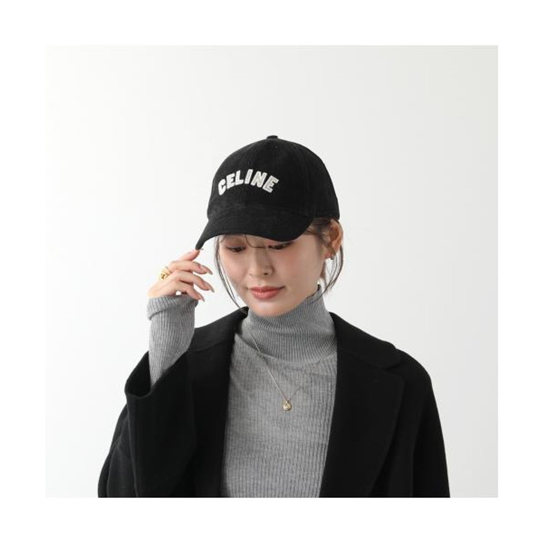 セリーヌ CELINE CELINE ベースボールキャップ 2AUX3580W コーデュロイ