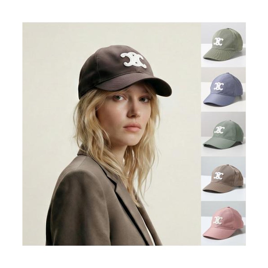 セリーヌ CELINE CELINE ベースボールキャップ 2AUT6234X トリオンフ