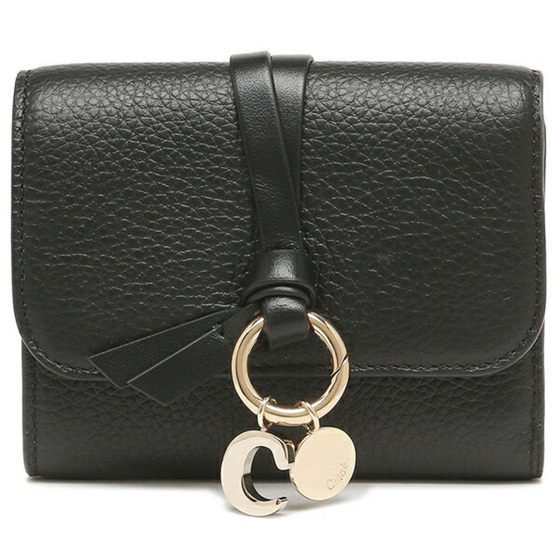 クロエ Chloe 三つ折り財布 アルファベット ミニ財布 ブラック