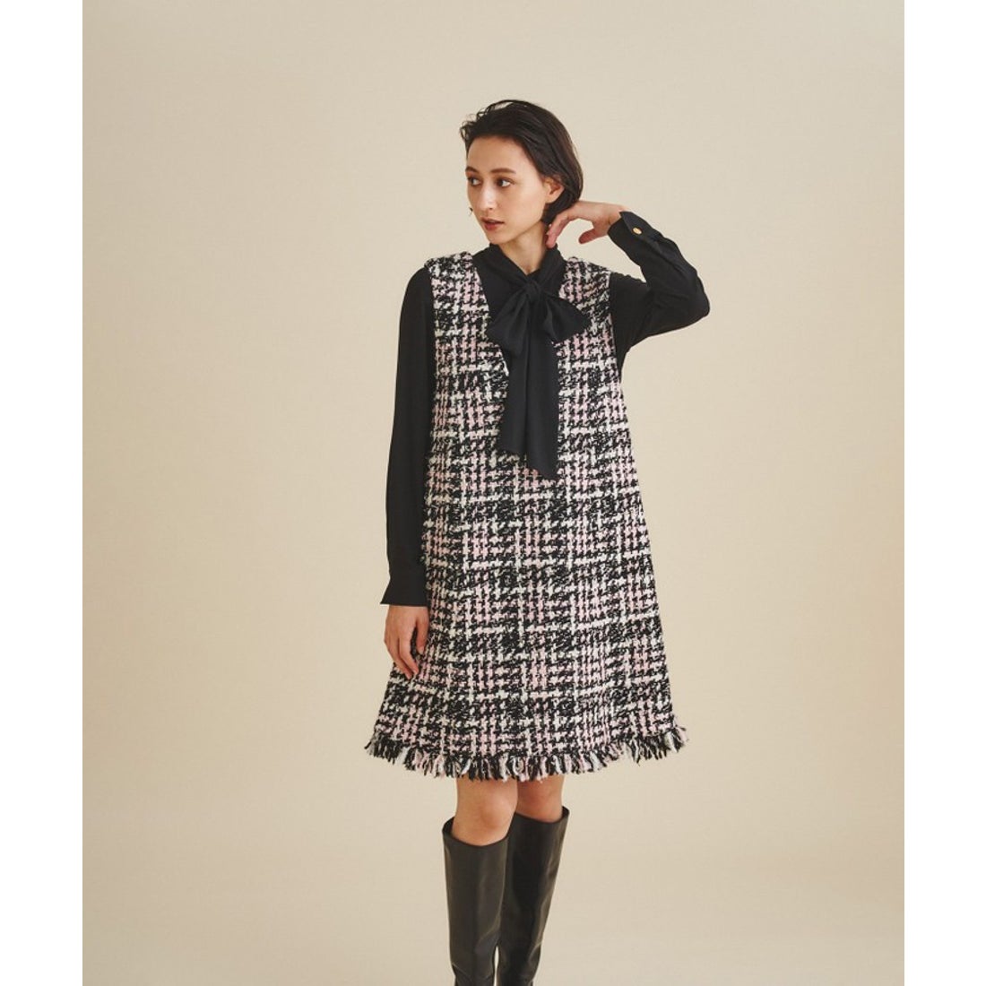 グレースコンチネンタル GRACE CONTINENTAL ツイードジャンパー