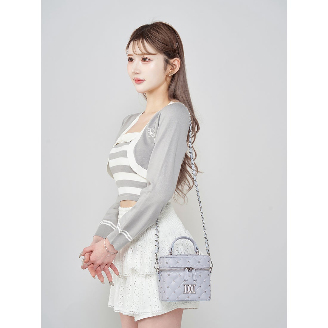 ダーリッチ Darich キルティングビジュースクエアミニバッグ