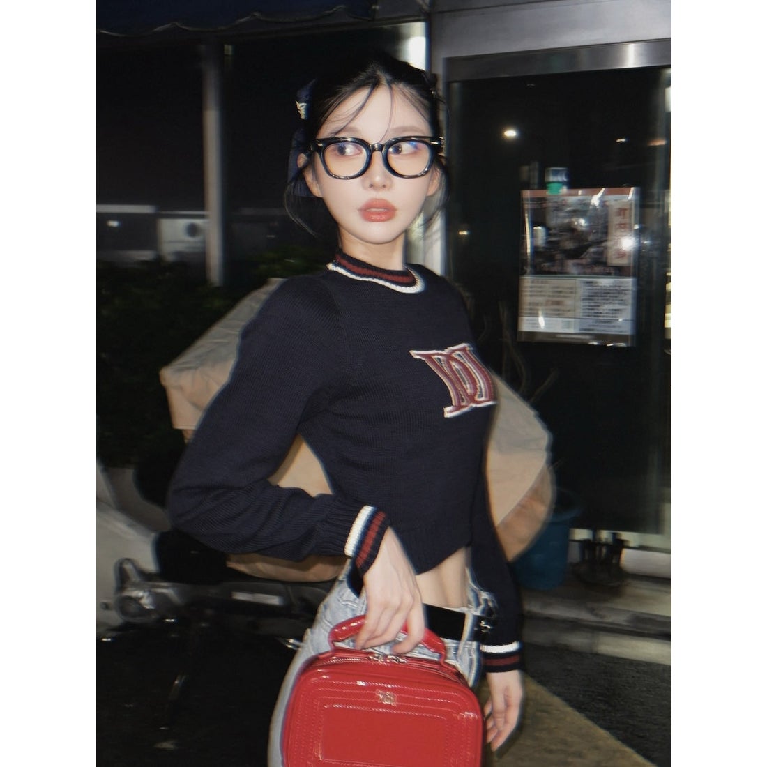 ダーリッチ Darich レトロDDロゴニットトップス （グレー