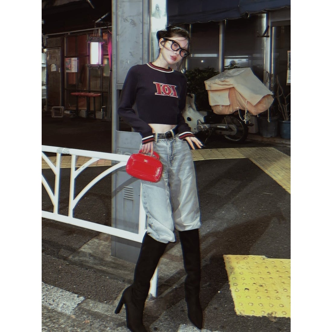 ダーリッチ Darich レトロDDロゴニットトップス （グレー