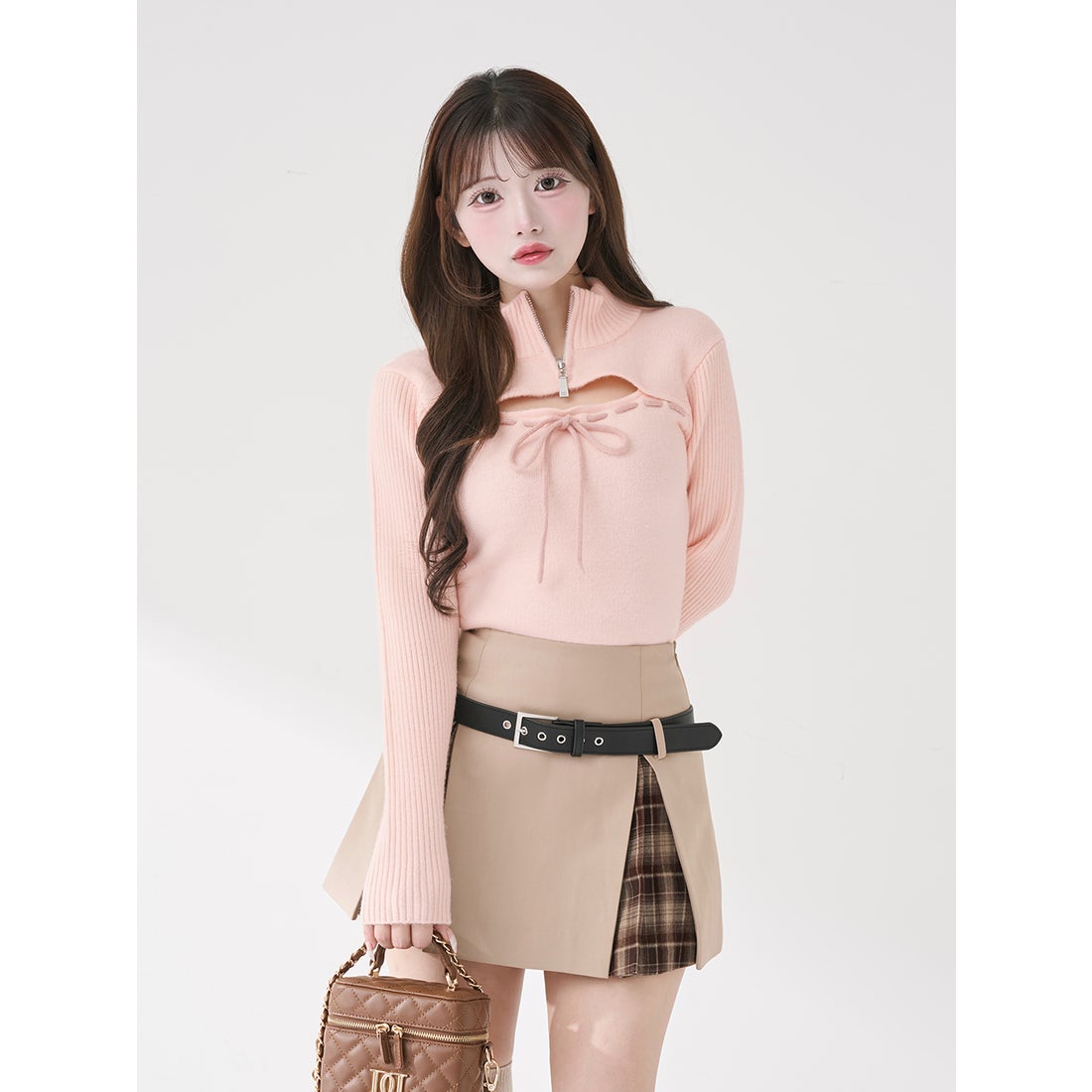 ダーリッチ Darich ステッチリボンオープンニットトップス （ベビー