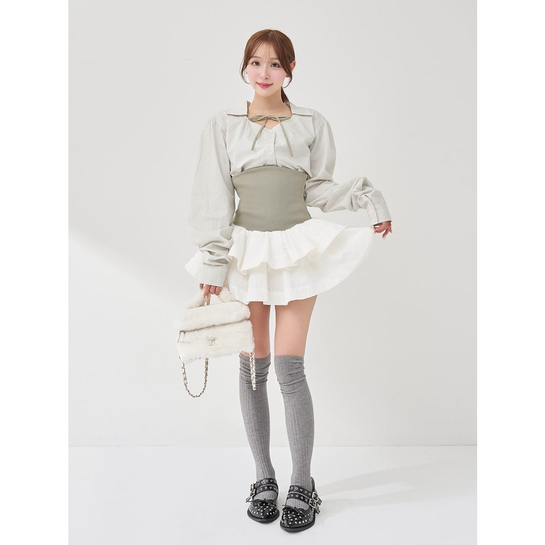 ダーリッチ Darich ボリュームフレアセットアップ （グレー