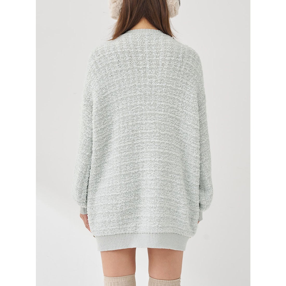 ダーリッチ Darich DDロゴツイードニットプルオーバー （ブラック