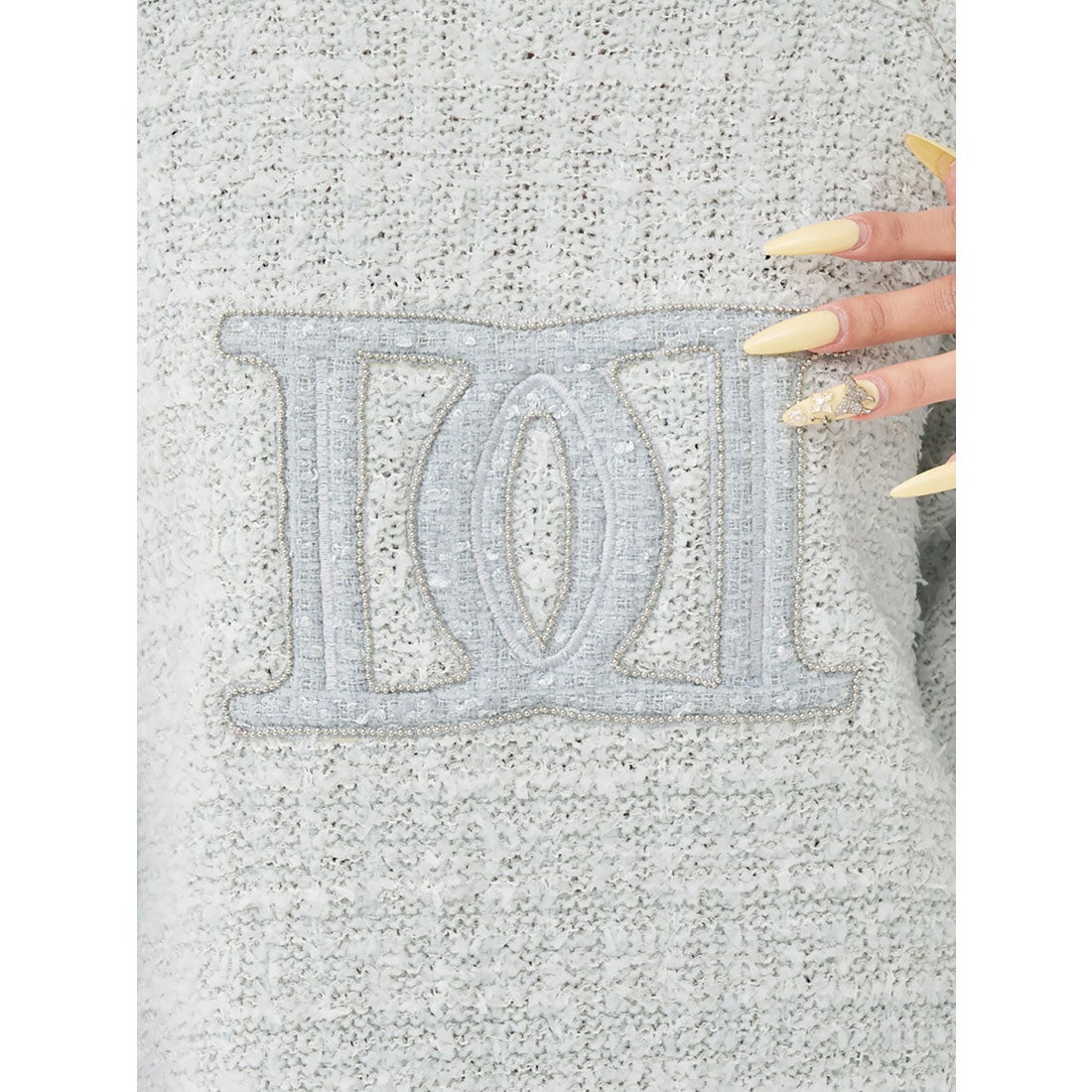 ダーリッチ Darich DDロゴツイードニットプルオーバー （ブラック