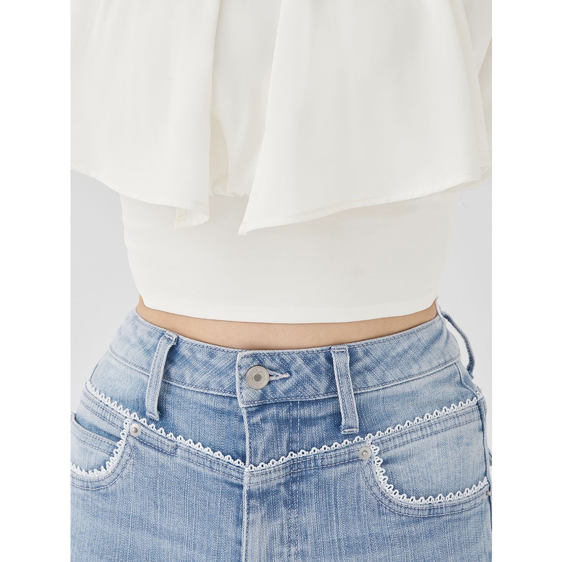 ダーリッチ Darich パールネックアメスリブラウス （ピンク