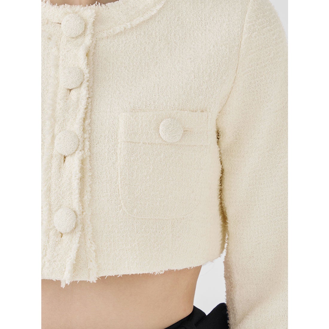 ダーリッチ Darich リュクスツイードショートジャケット （ブラック