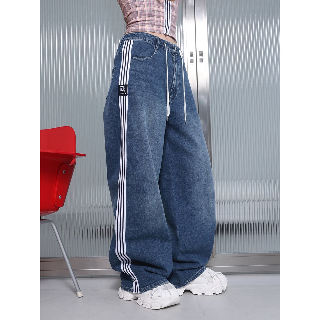 ダーリッチ Darich リメイクライクワイドデニムパンツ （ブルー