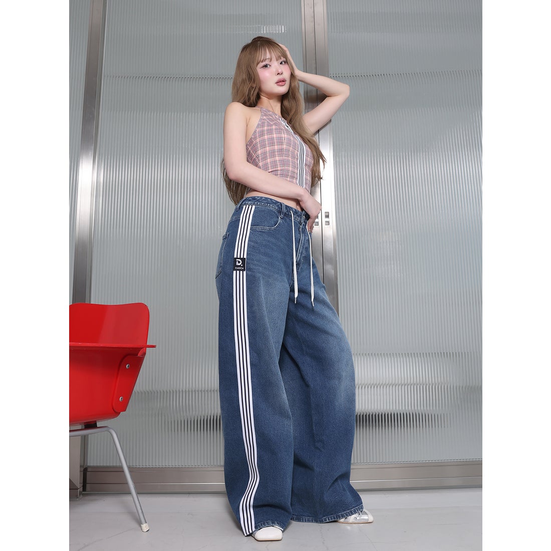 ダーリッチ Darich リメイクライクワイドデニムパンツ （ブラック