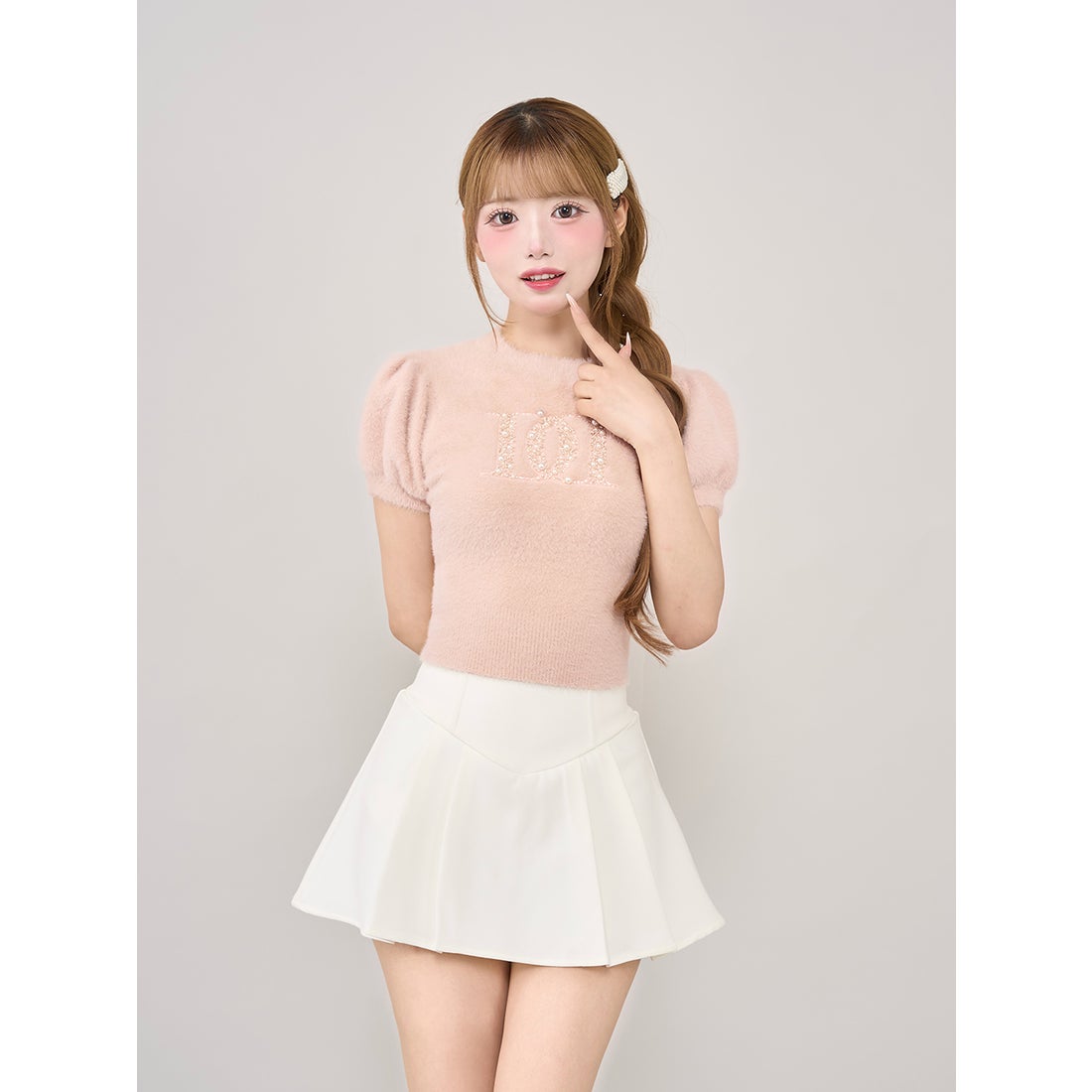 ダーリッチ Darich ファンシービーズDDロゴニットトップス （ピンク