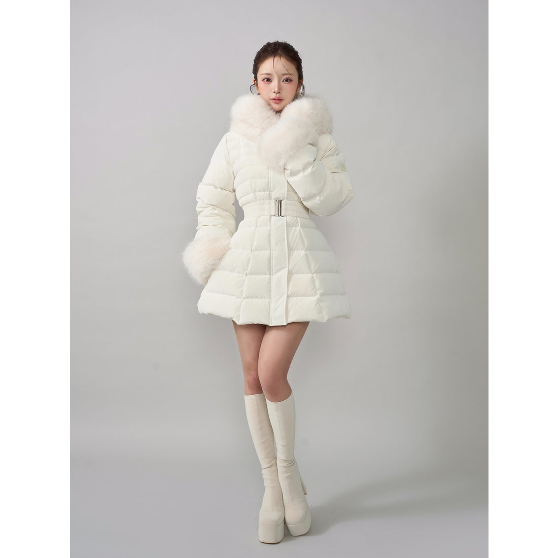 ダーリッチ Darich レディミディダウンコート （ホワイト