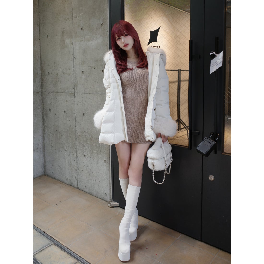 ダーリッチ Darich レディミディダウンコート （ホワイト