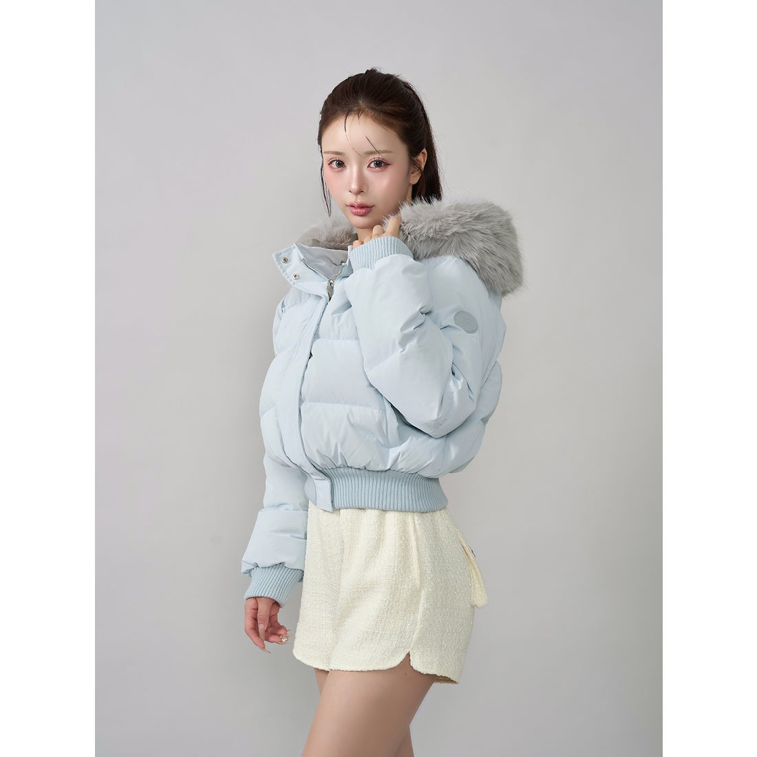 ダーリッチ Darich レディショートダウンジャケット （サックス