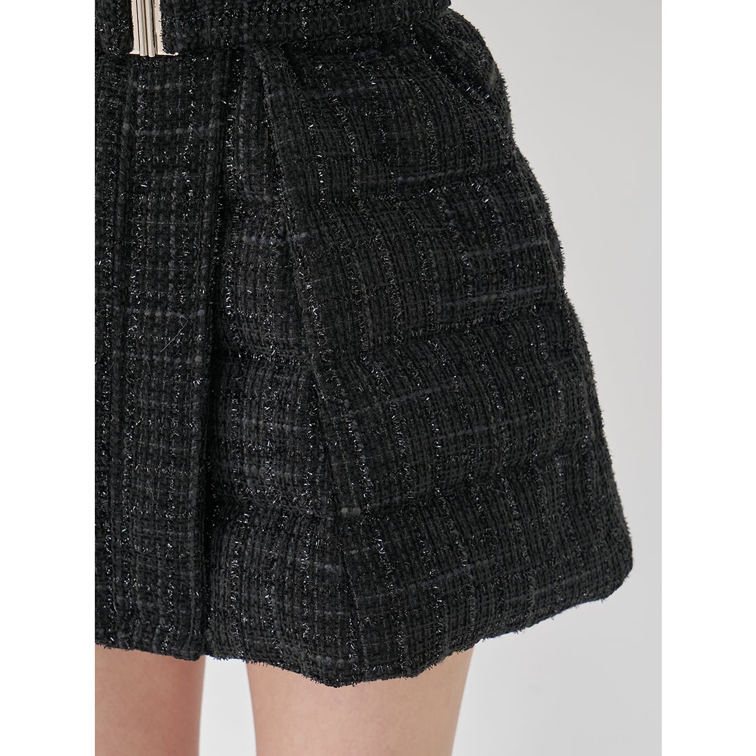 ダーリッチ Darich レディミディツイードダウンコート （ブラック