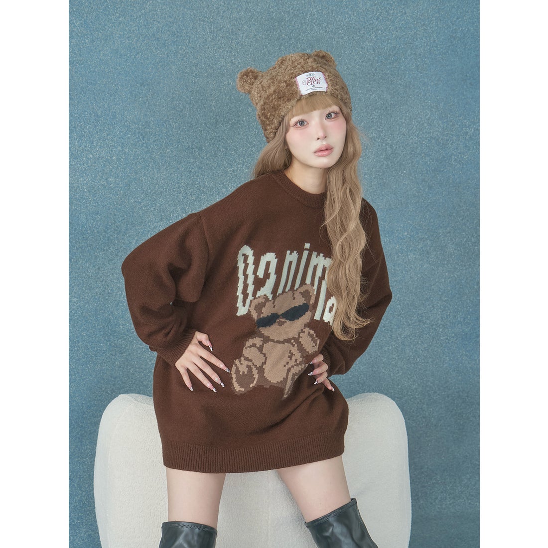 ダーリッチ Darich Danimalベアニットプルオーバー （ボルドー