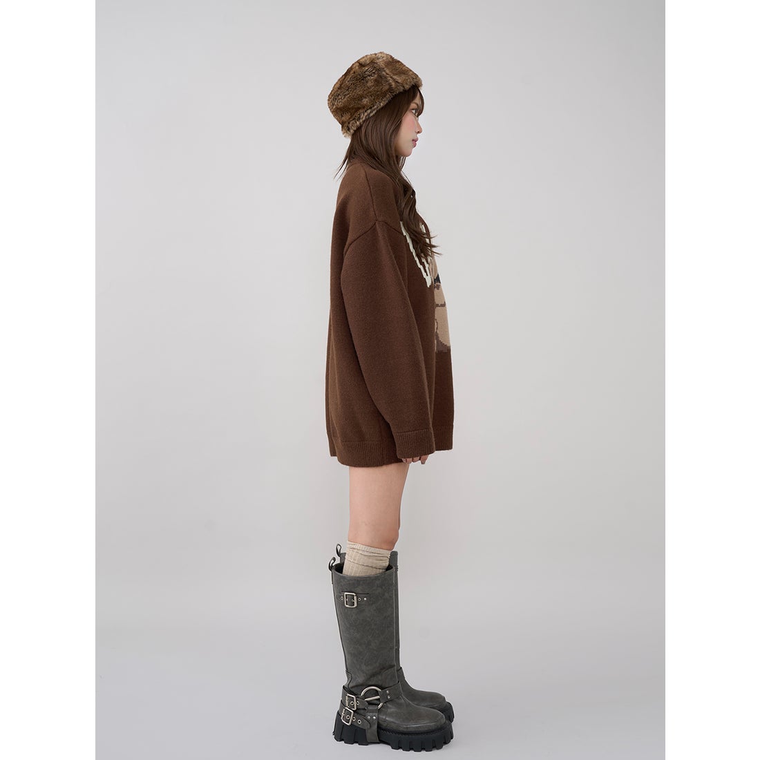 ダーリッチ Darich Danimalベアニットプルオーバー （ボルドー