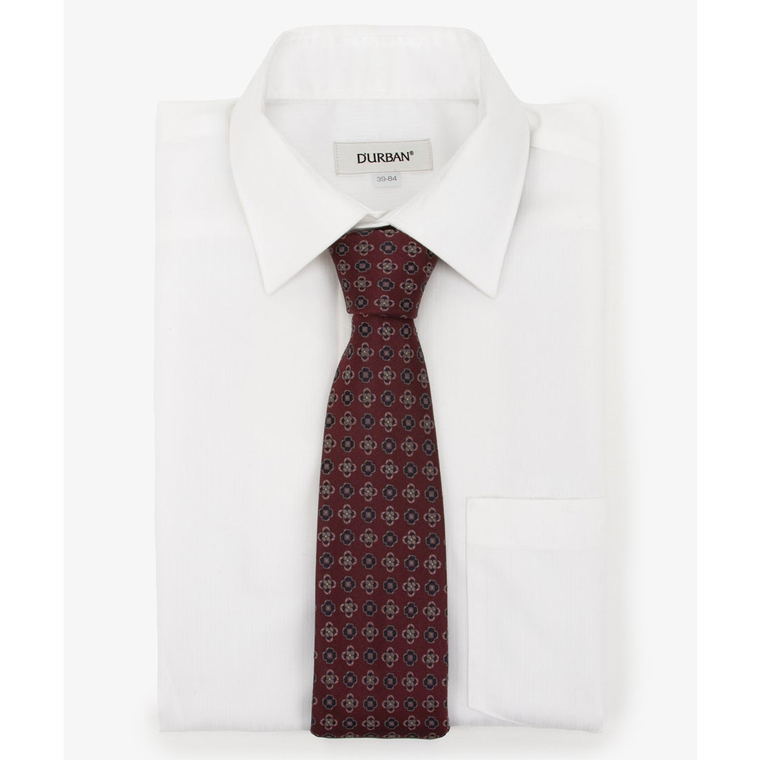 ボルドーフラワー小紋ネクタイ （ボルドー） -D'URBAN | ダーバン公式