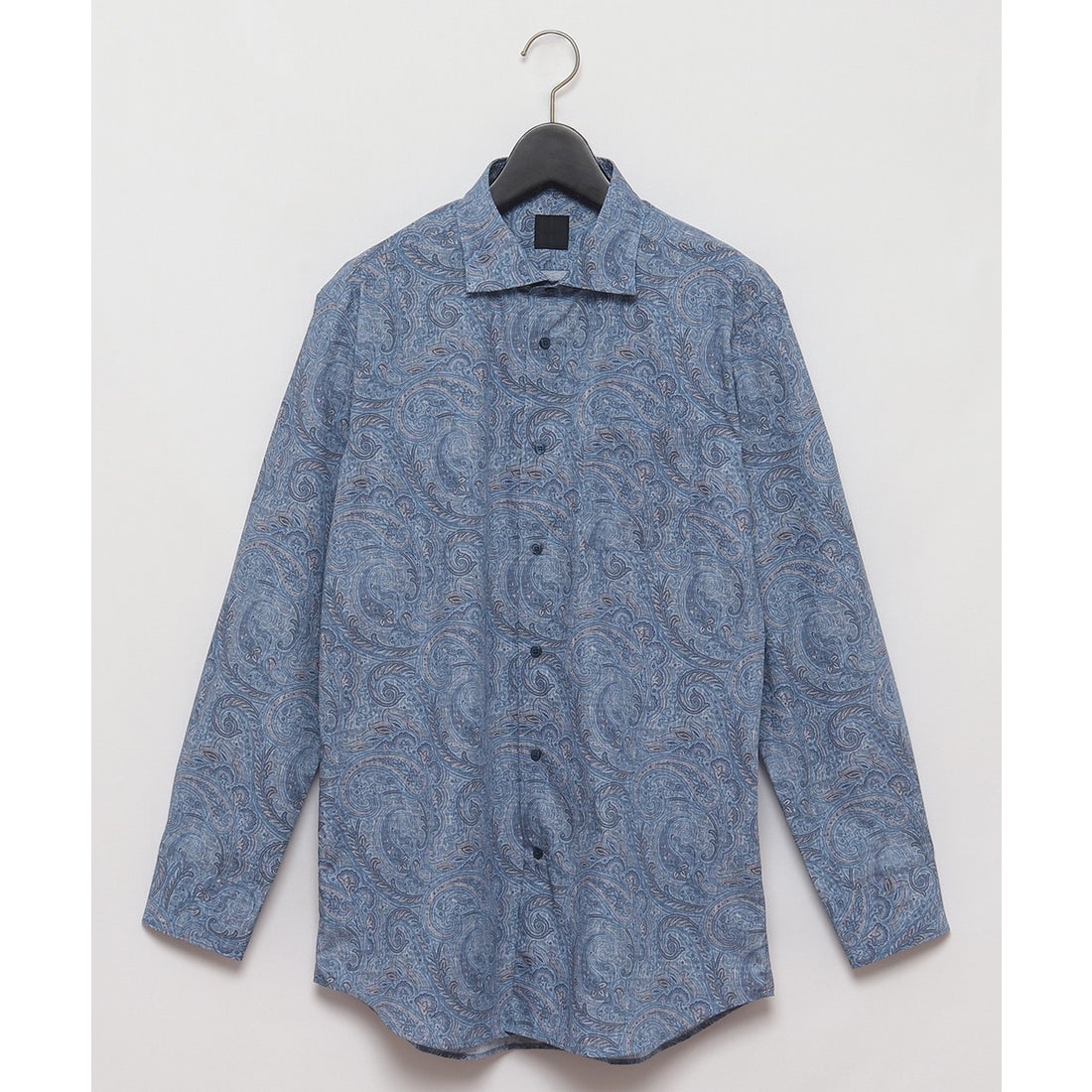 ペイズリープリントシャツ （ブルー） -D'URBAN | ダーバン公式