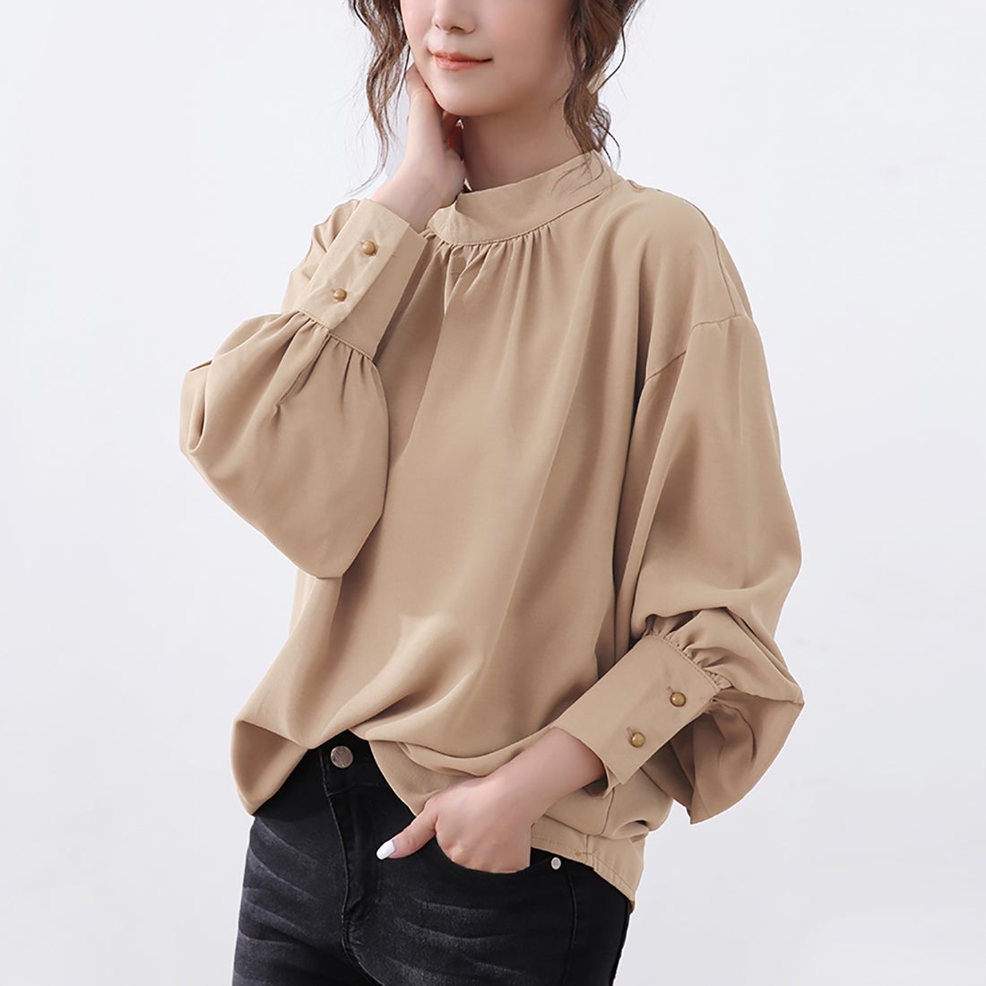 ドゥー ベル Doux Belle ブラウス バルーンスリーブ バルーン袖