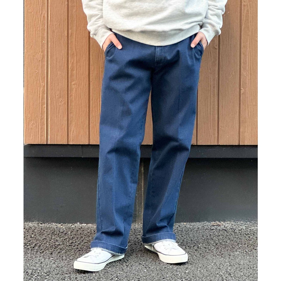 ディッキーズ Dickies ストレッチデニムワークパンツ （ネイビーデニム