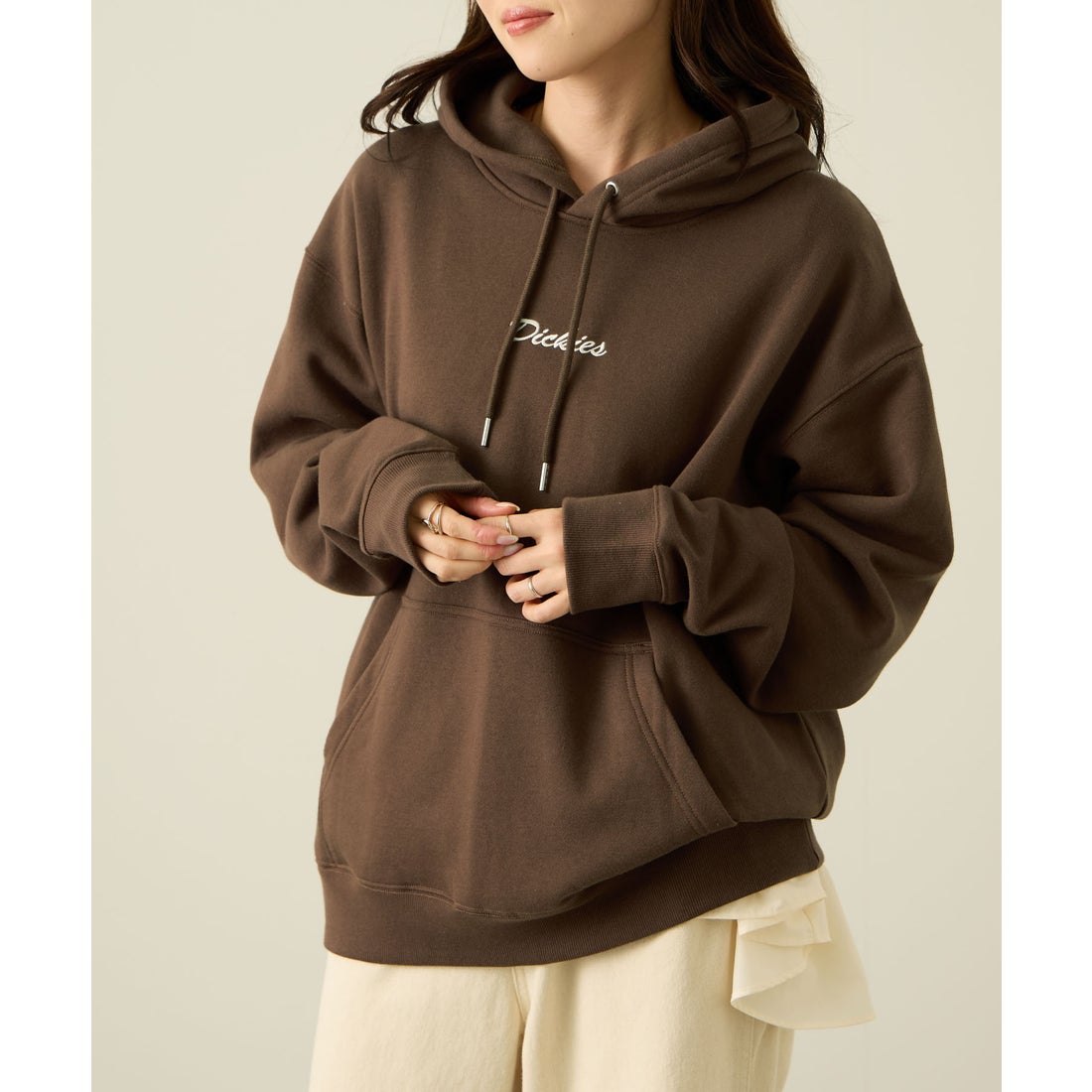 ディッキーズ Dickies 裏起毛刺繍パーカー （ブラック