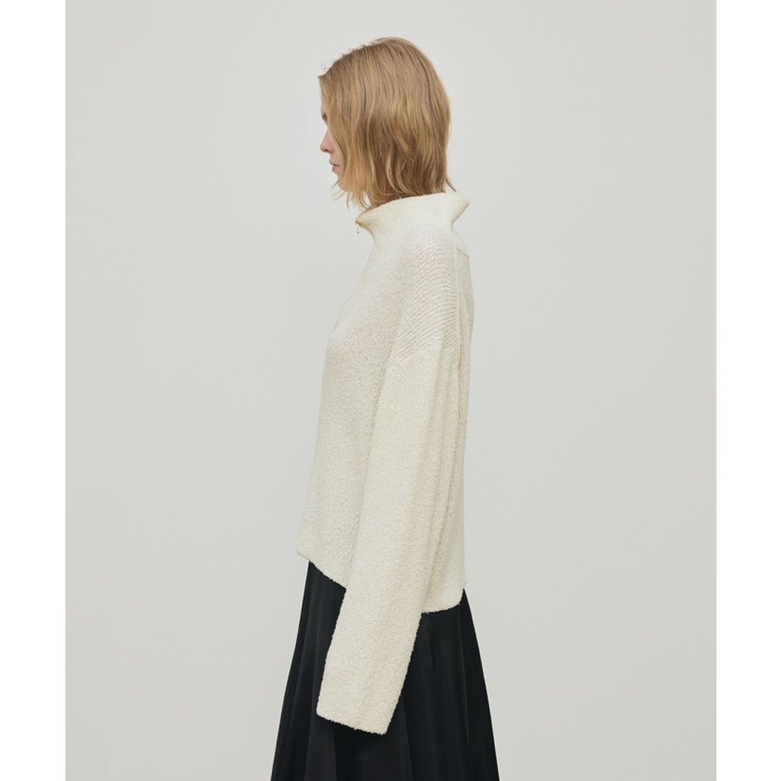 DES PRÉS デ・プレ DES PR?S カールヤーンニット ハーフジッププル