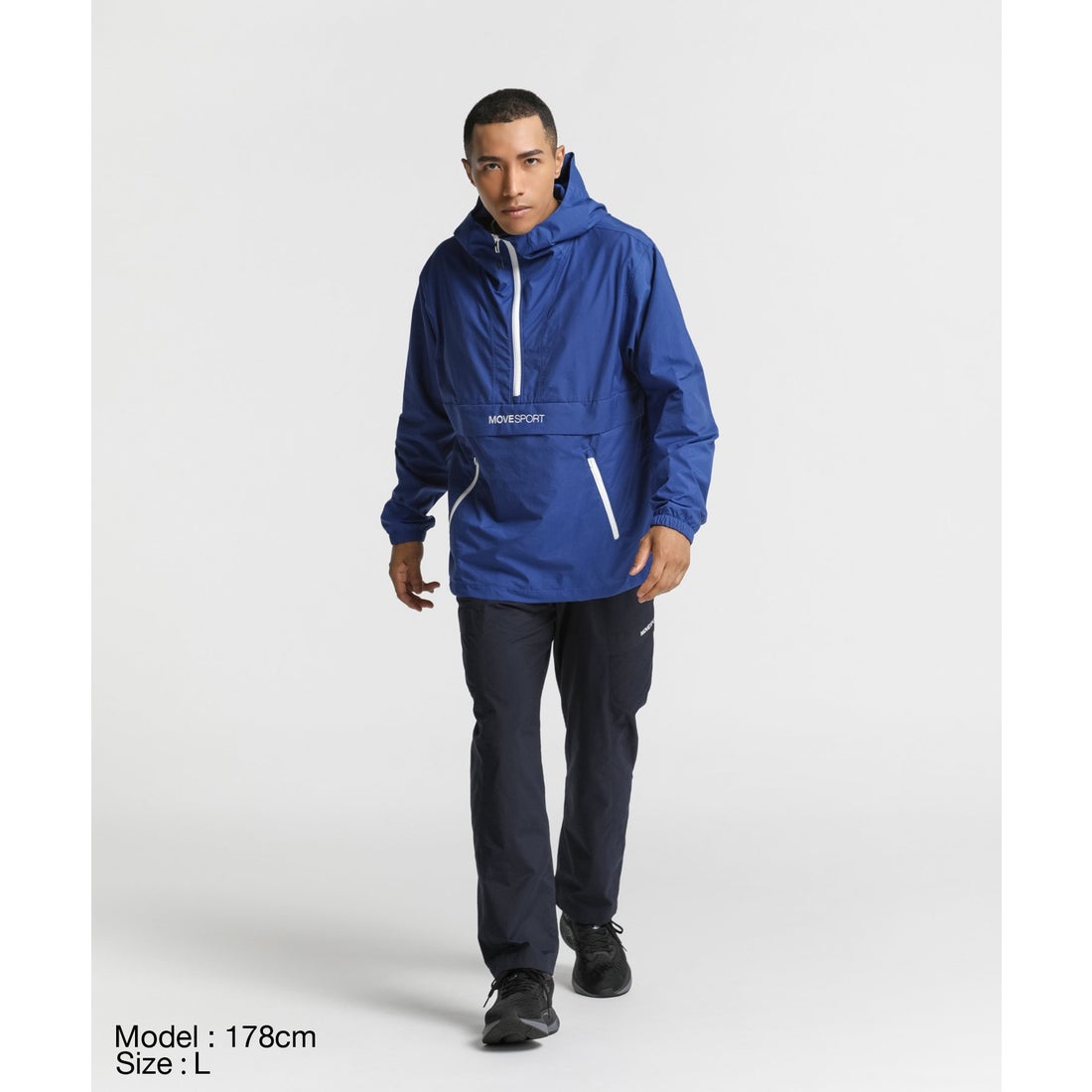MoveSport ナイロンスパンライク アノラックパーカー -デサントストア