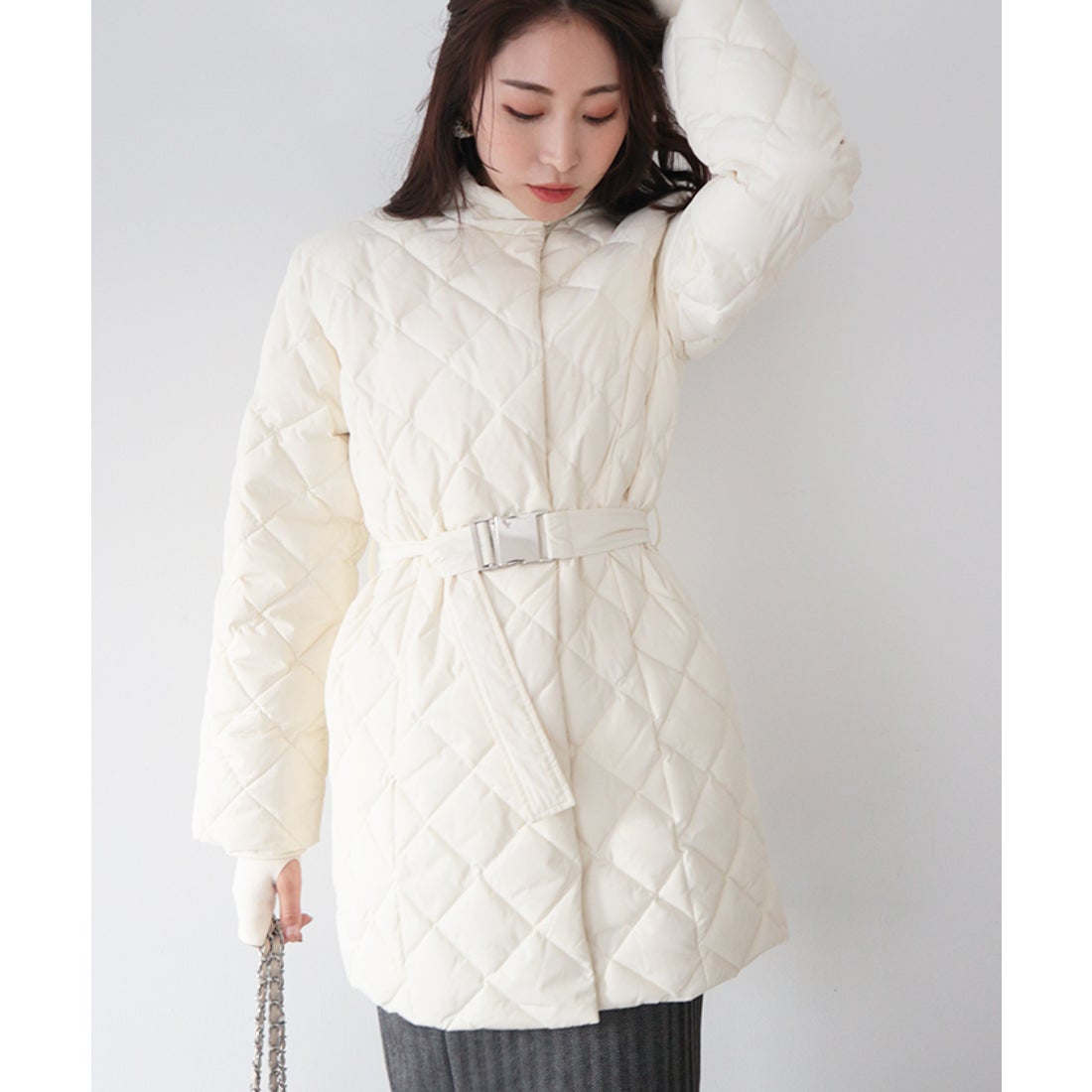 アンビエント AMBIENT ダイヤキルティングミディダウンコート （オフ