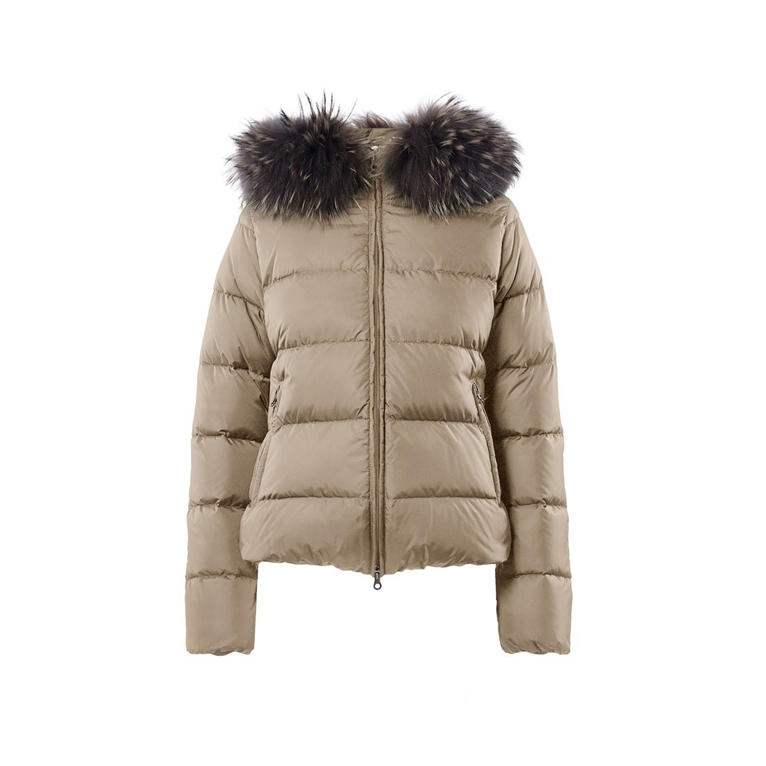 ADHARADUE gray fur-finracoon / アダラドゥエ （BEIGE