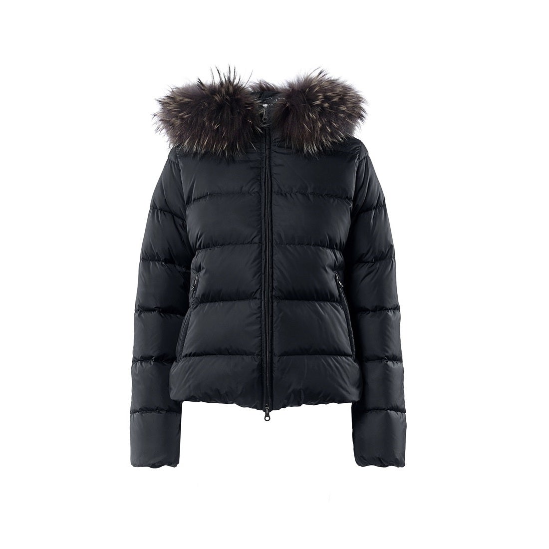 ADHARADUE gray fur-finracoon / アダラドゥエ （BLUE NAVY