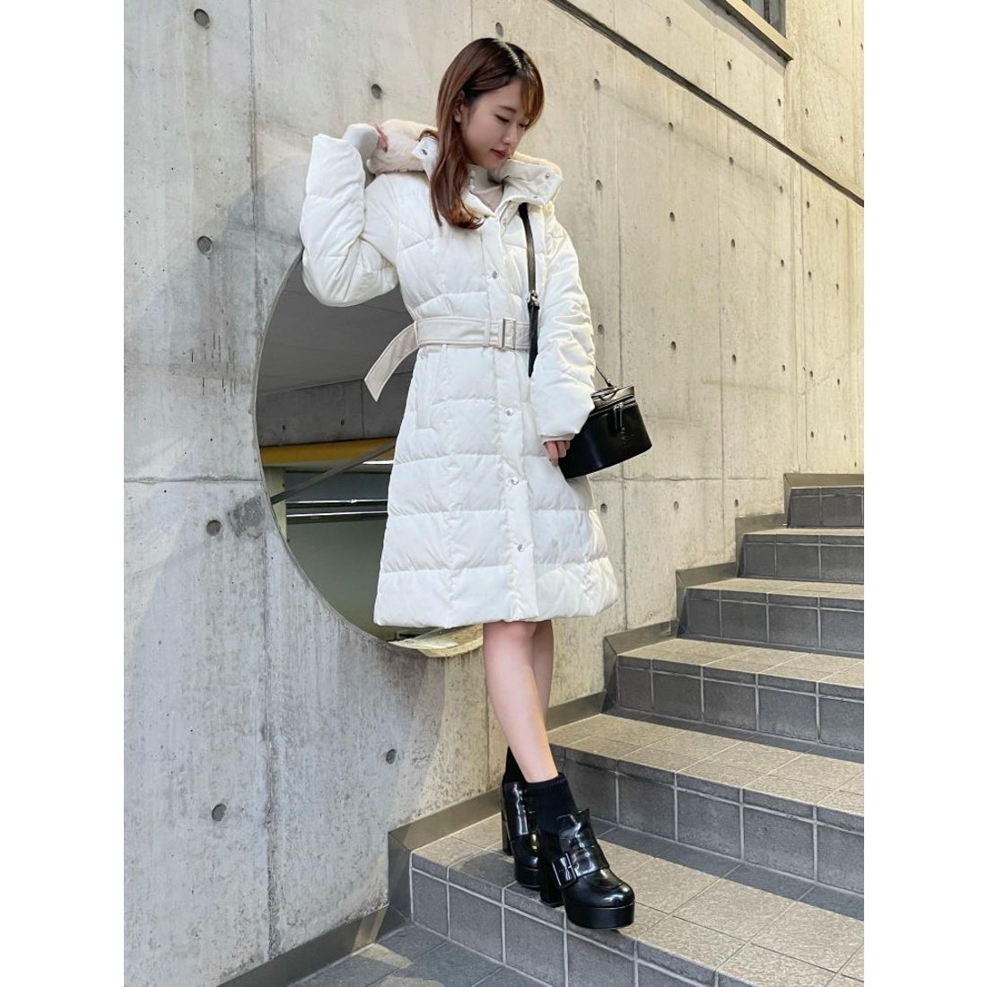 EATME ロングダウンコート（アイボリー） -ファッション通販 FASHION