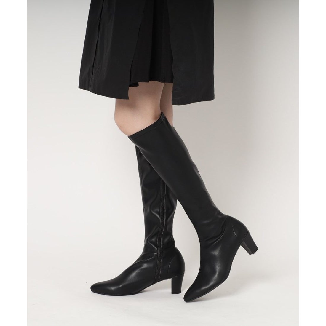 エスペランサ ESPERANZA 定番ストレッチロングブーツ （ブラック(019