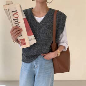 フォースメント Forcement Vネックゆるシルエットのニットベスト