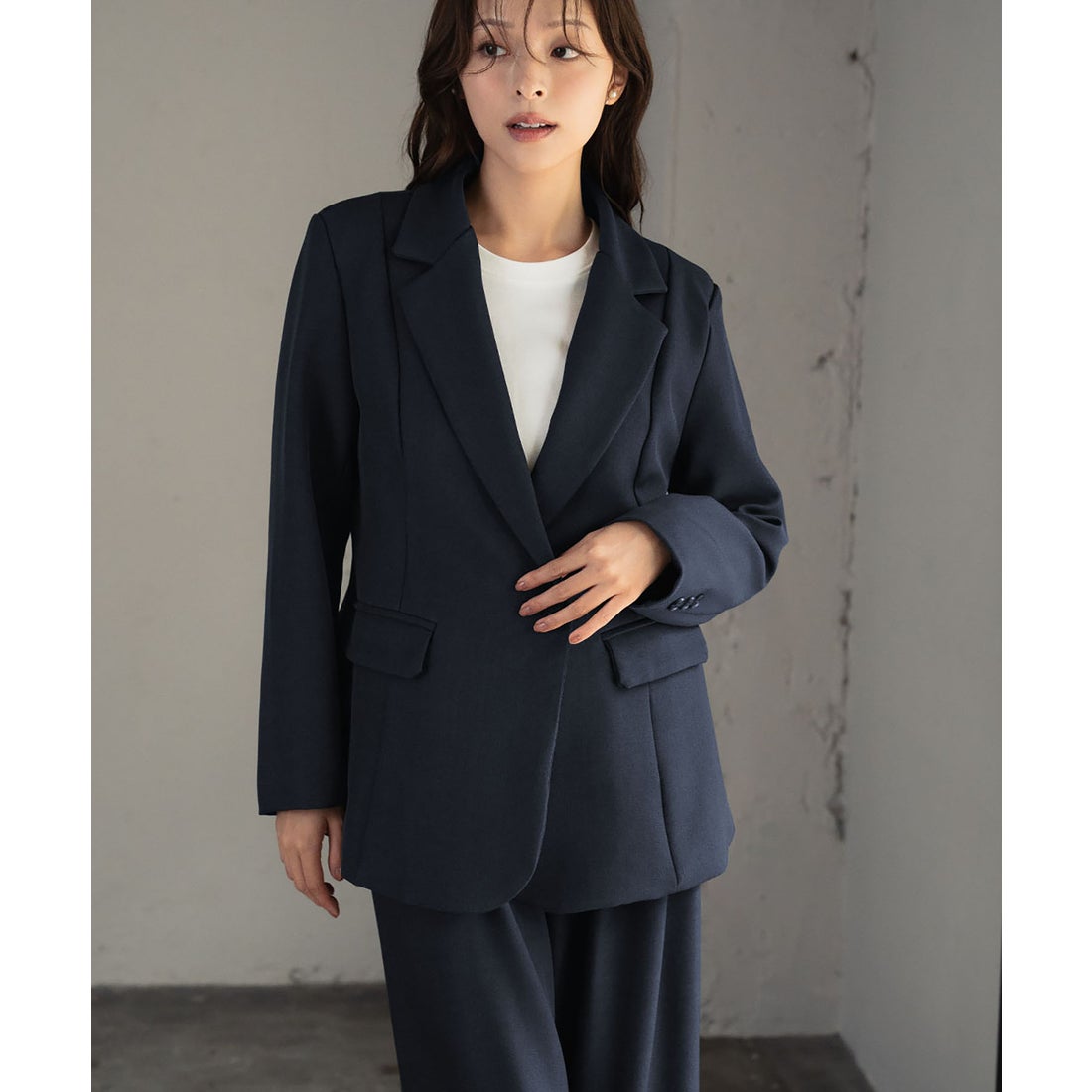 フロリア Flolia テーラードジャケット ワイドパンツ セットアップ