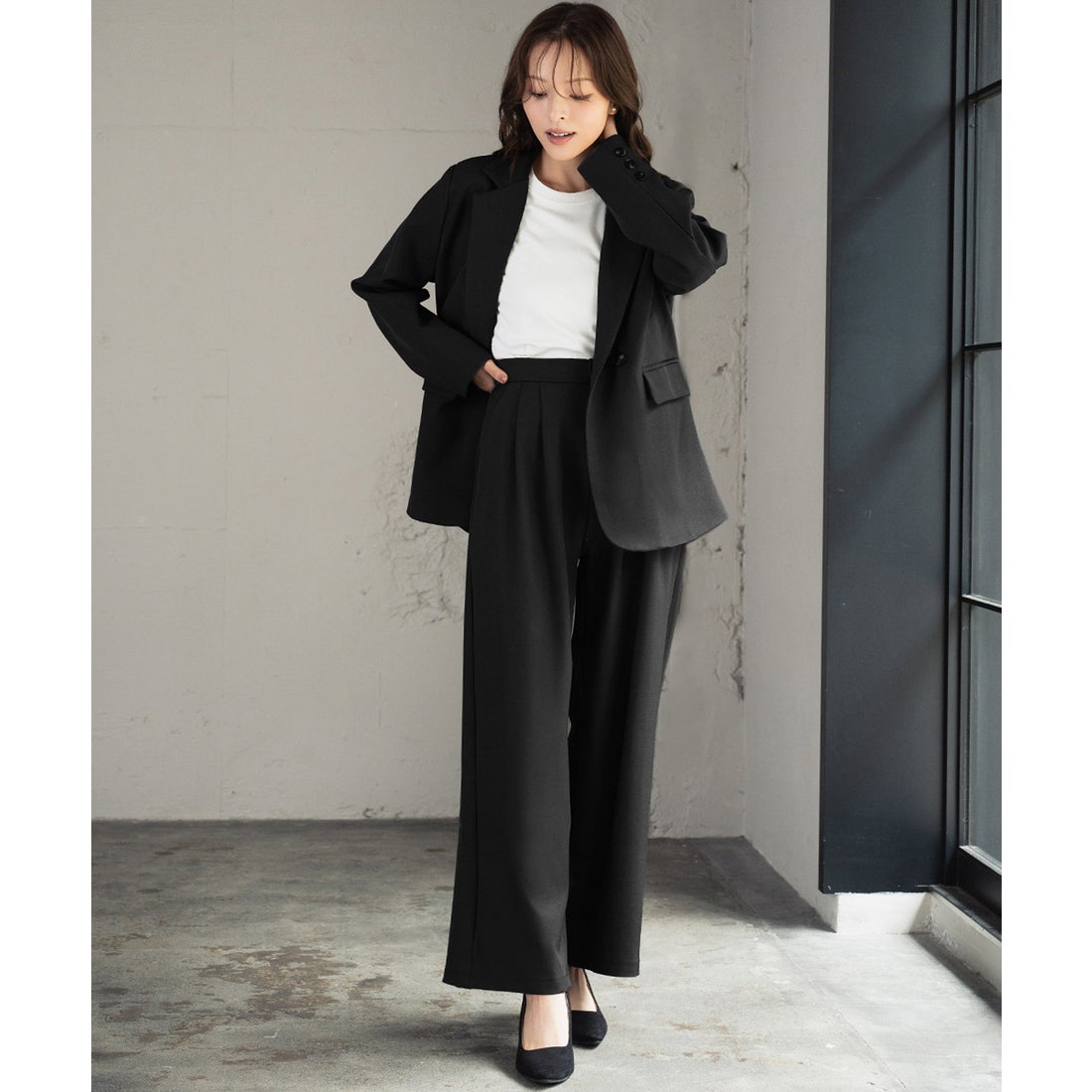 フロリア Flolia スーツセット セットアップ カジュアル ジャケット