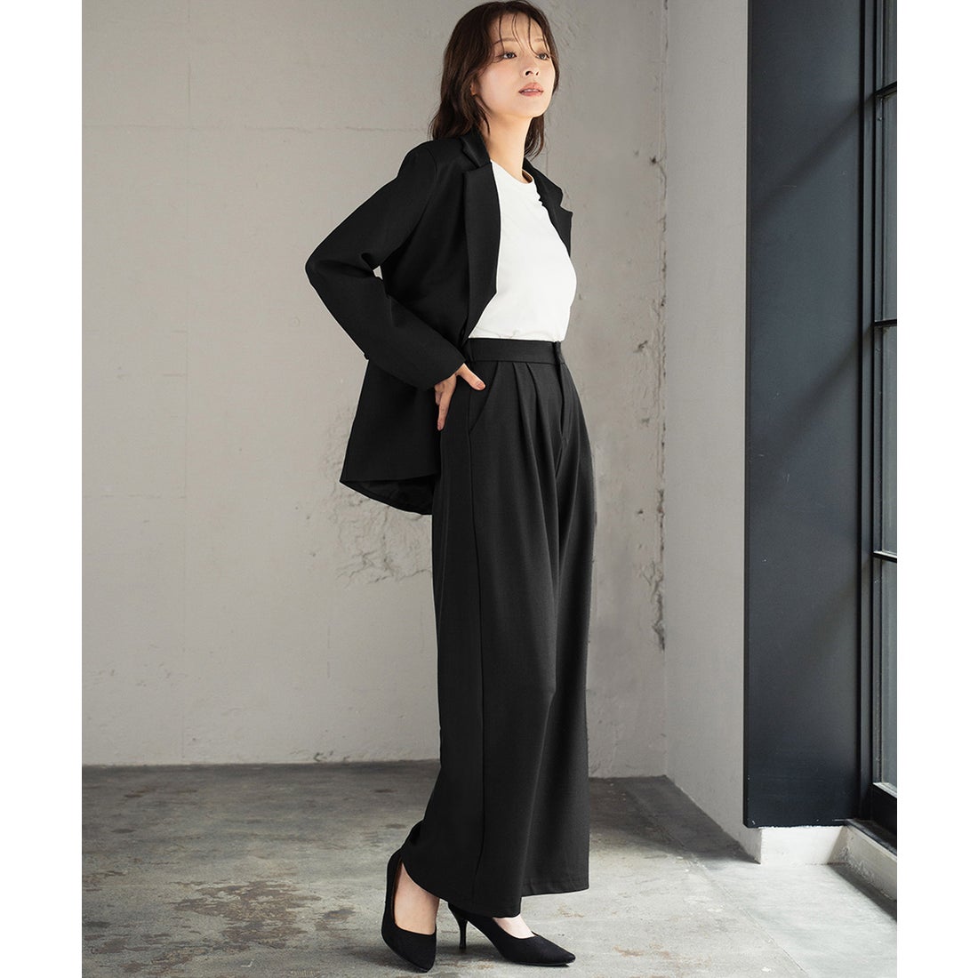 フロリア Flolia スーツセット セットアップ カジュアル ジャケット