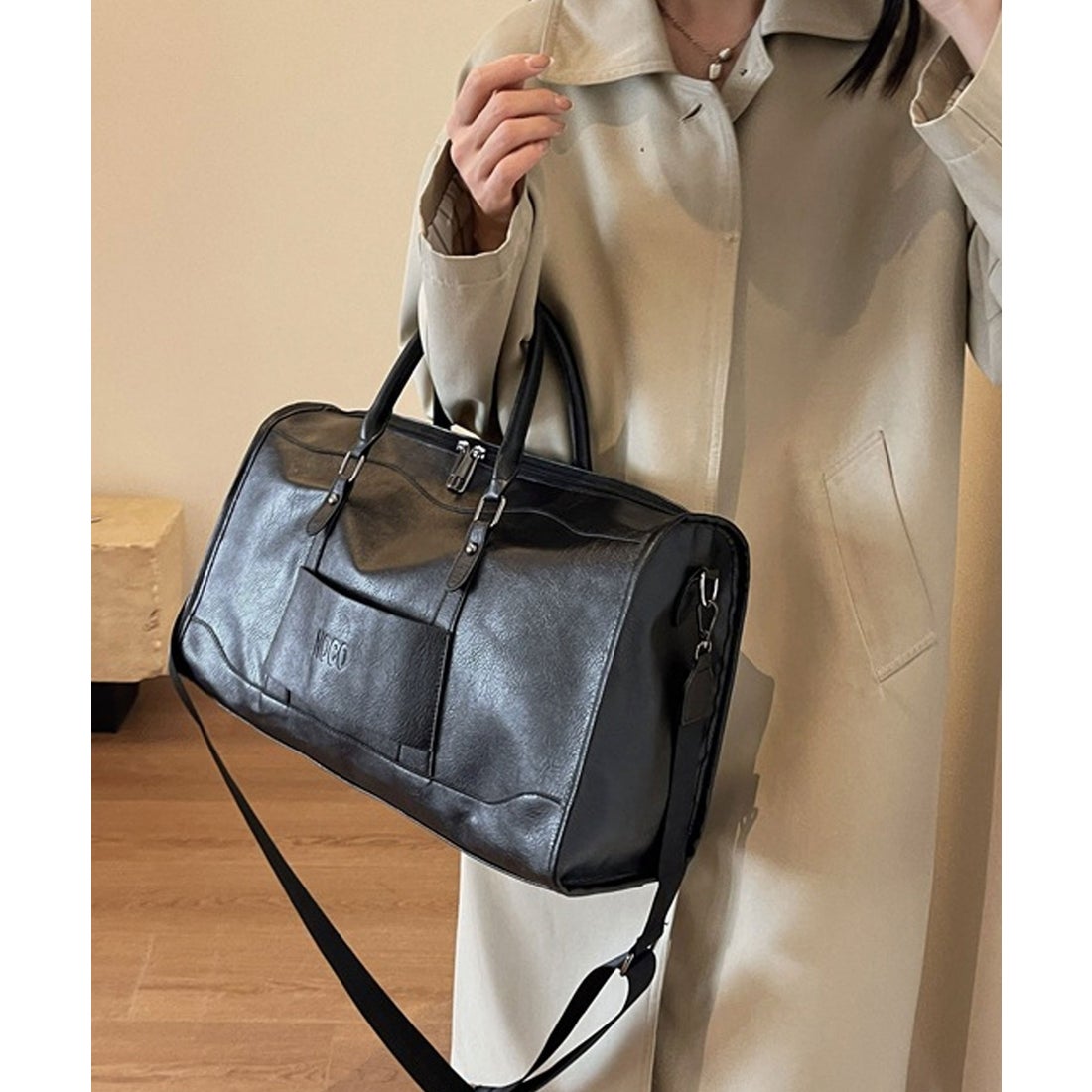 フロージュ florge 【2WAY・大容量】レトロレザーボストンバッグ